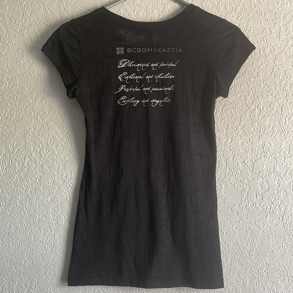 BCBGMaxAzria - Scorpio T-Shirt - Sheer Black - Size Small - Picture 2 of 5